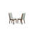 3 Piece Kitchen Table & Chairs Set consists of a Rectangular Dining Room Table and 2 upholstered Parsons chairs, Antique Walnut-1871385197