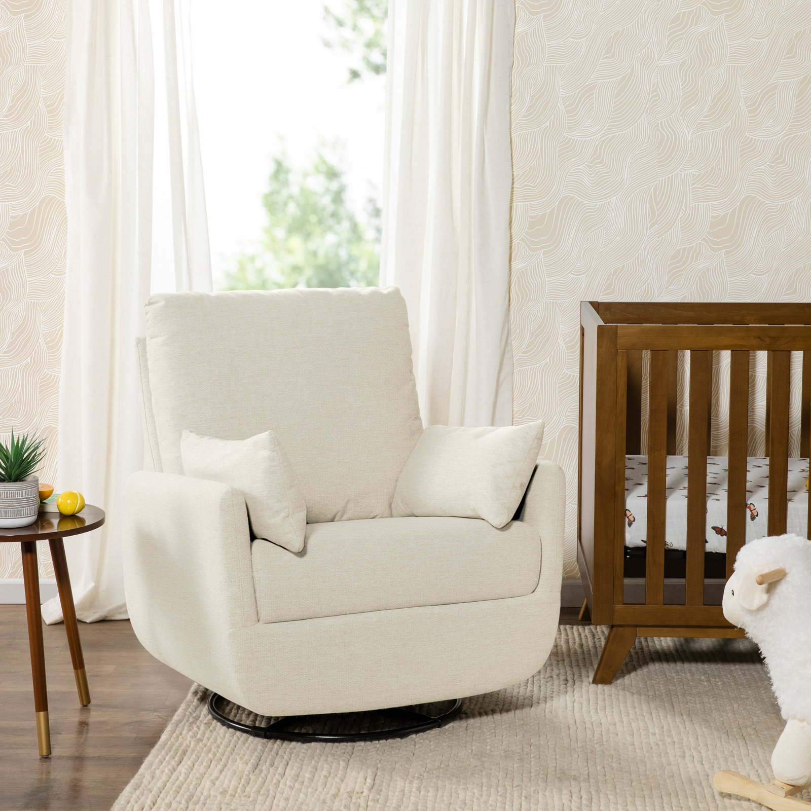 Juno Swivel Glider, Vanilla