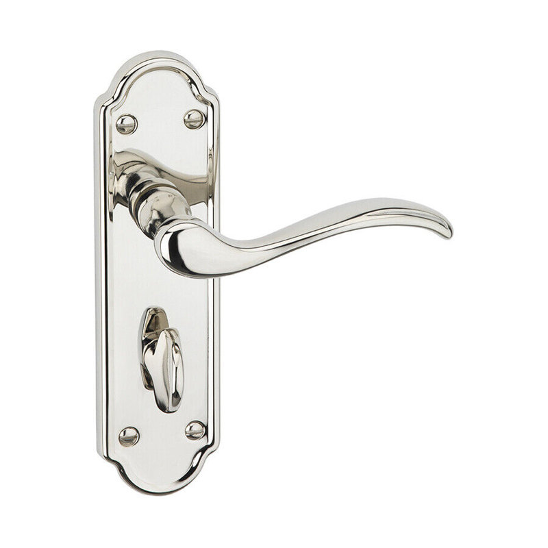 Door Handle, Polished Nickel