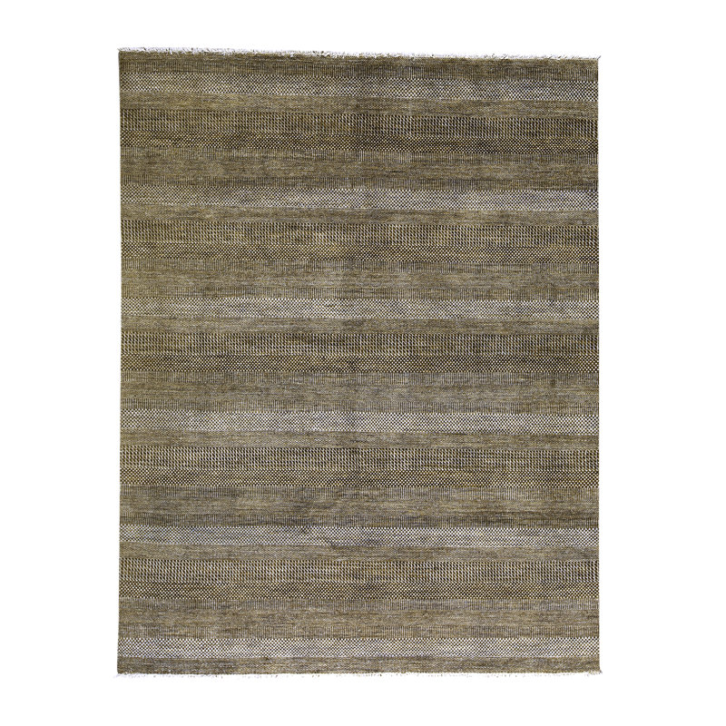 Hand-Knotted High-Quality Brown and Gray Area Rug