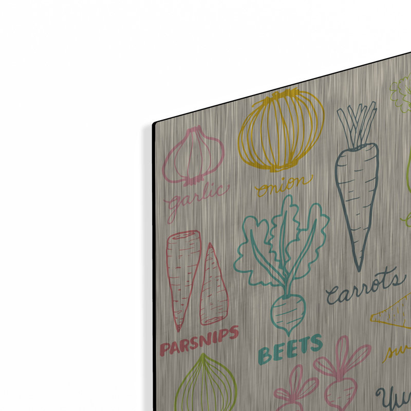  «Yummy Veggies» par Elizabeth Caldwell, art mural en métal, H 36 po x l 36 po
