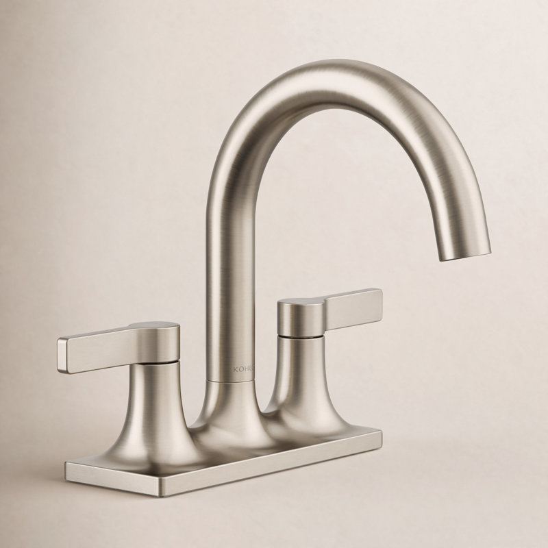 Robinet de lavabo de salle de bain Venza, Nickel brossé éclatant