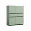 Armoire de rangement en bois verte avec 4 portes et 2 tiroirs, armoire à chaussures 