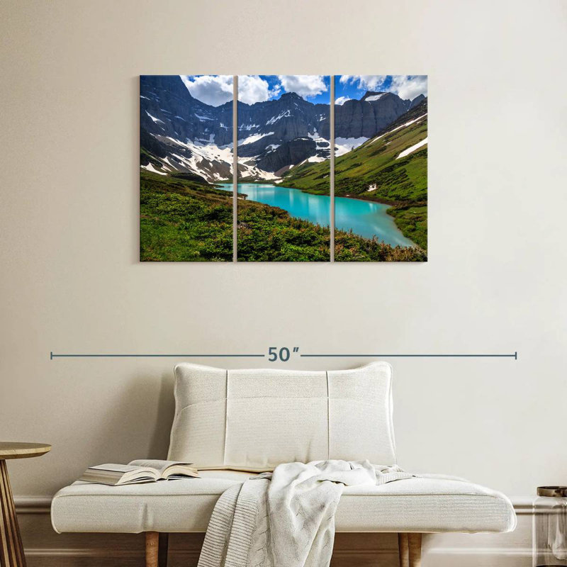 Alvord turquoise Cracker Lake, H 24 po x l 38 po