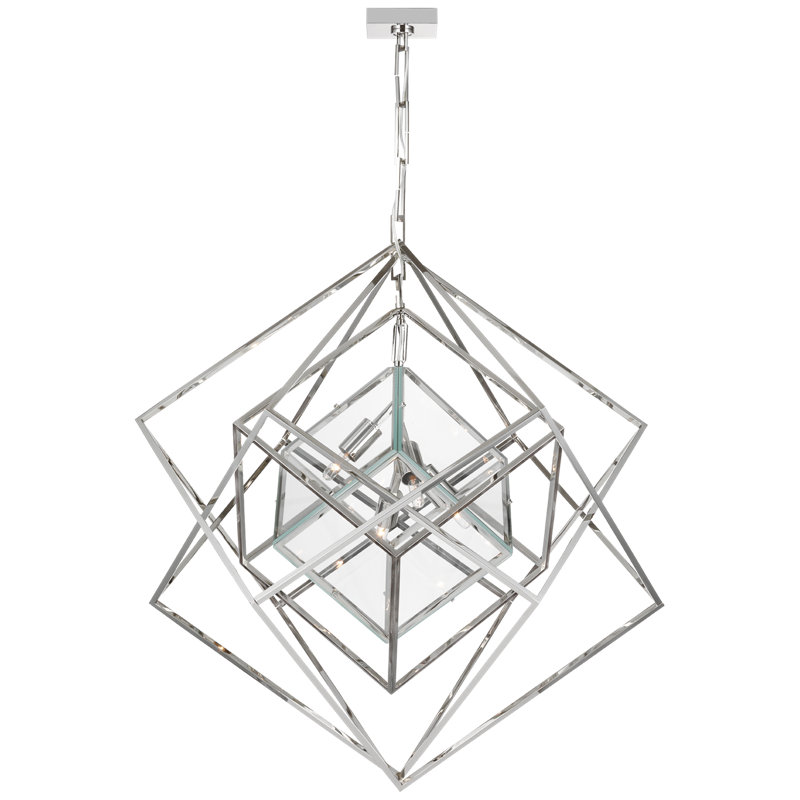 Kelly Wearstler Cubist Medium Chandelier, Polished Nickel