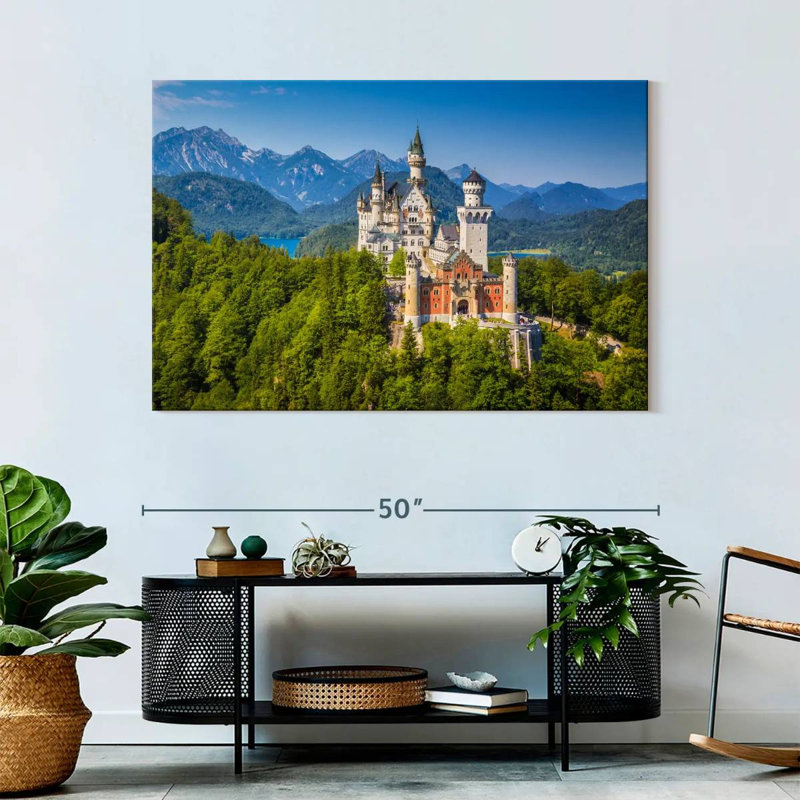 Lilie, château allemand de Neuschwanstein, H 32 po x l 48 po