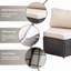 Ensemble de conversation modulaire en osier 6 personnes Cleveland, coussins inclus