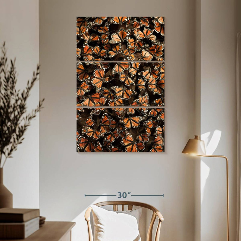 Monarch Butterfly Madness, 65" H x 42" W