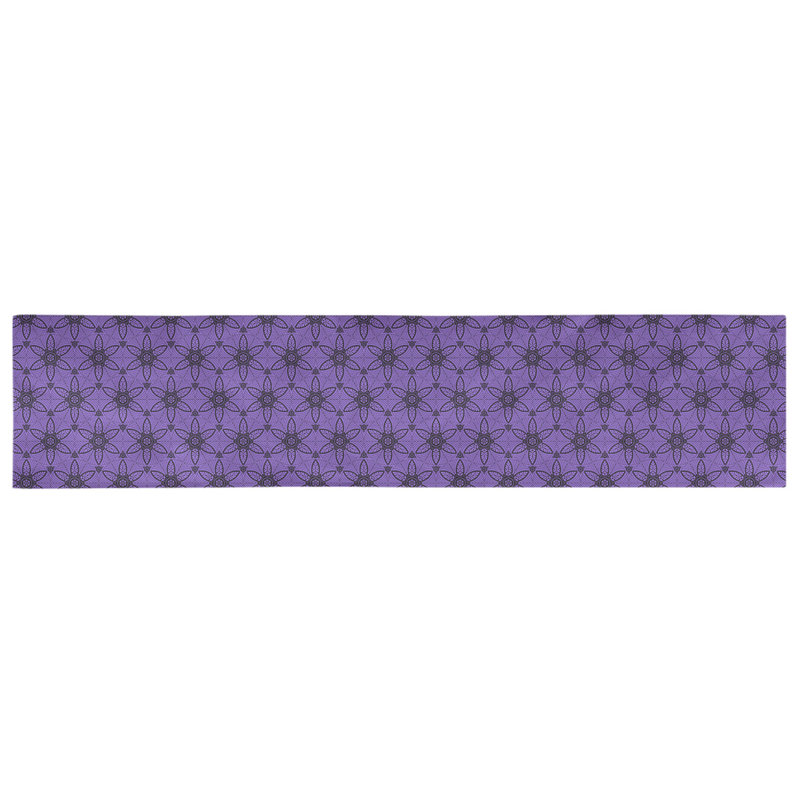 Chemin de table orné Mcguigan, 90 po x 16 po, Mauve / Noir