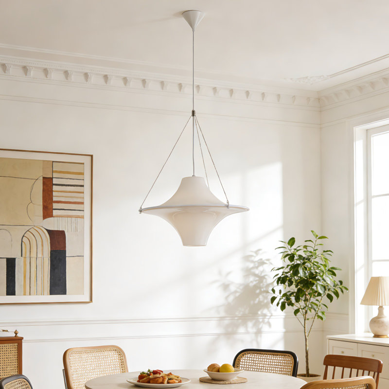 D50 Ufo Pendant Light, Adjustable Cord, E26 3-color Bulb Included, Wall Control