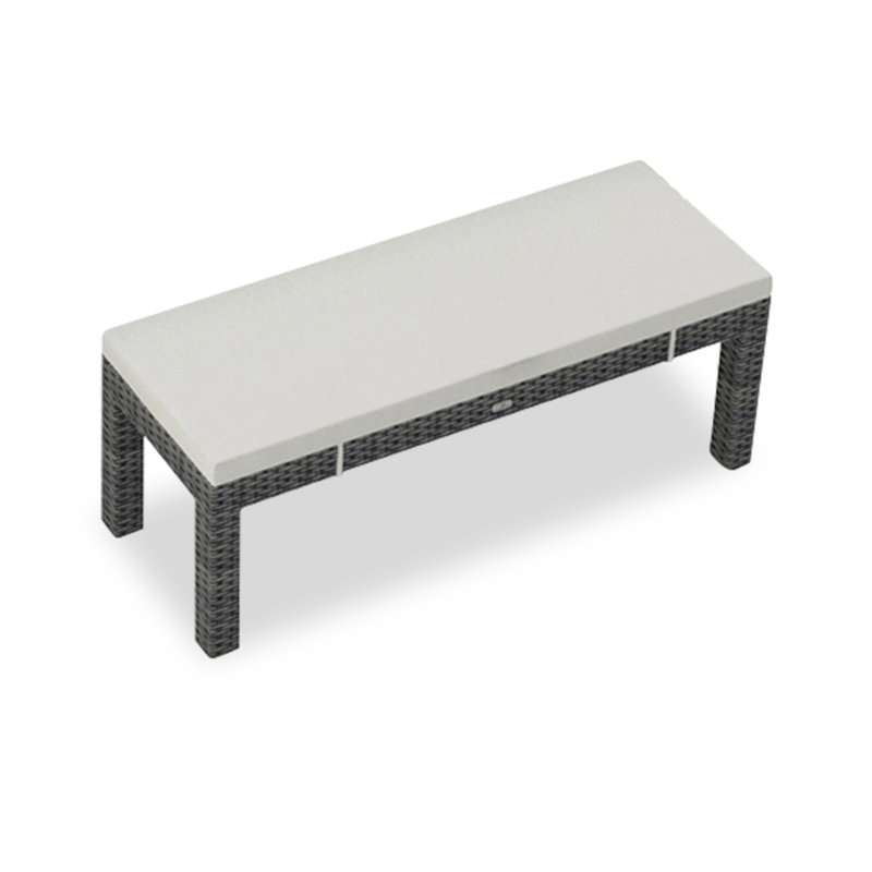Banc de pique-nique en osier Suffern, Toile Sunbrella® naturel