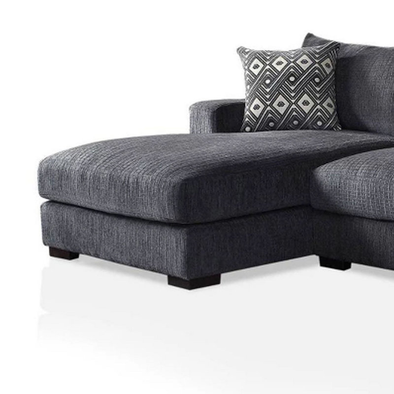 Frackville 148.25'' Wide Chenille Sofa & Chaise, Left Hand Facing