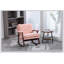 Chaise berçante d'appoint Mid-Century moderne avec structure en bois, salon rembourré confortable et fauteuil de lecture-133233983-133233984