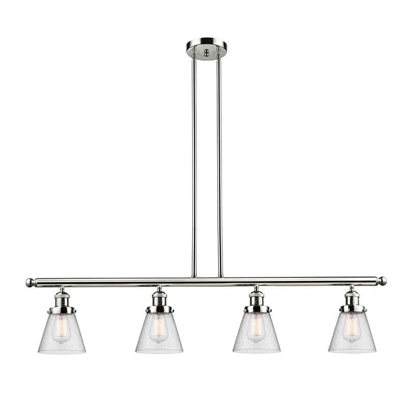 4 - Light Kitchen Island Pendant, Polished Nickel