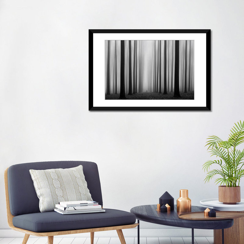 « labyrinthe », reproduction de photo sur toile tendue, Papier d'art encadré noir, Blanc, H 24 po x l 32 po x P 1 po