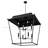 Charloette 8 - Light Textured Black Caged Pendant