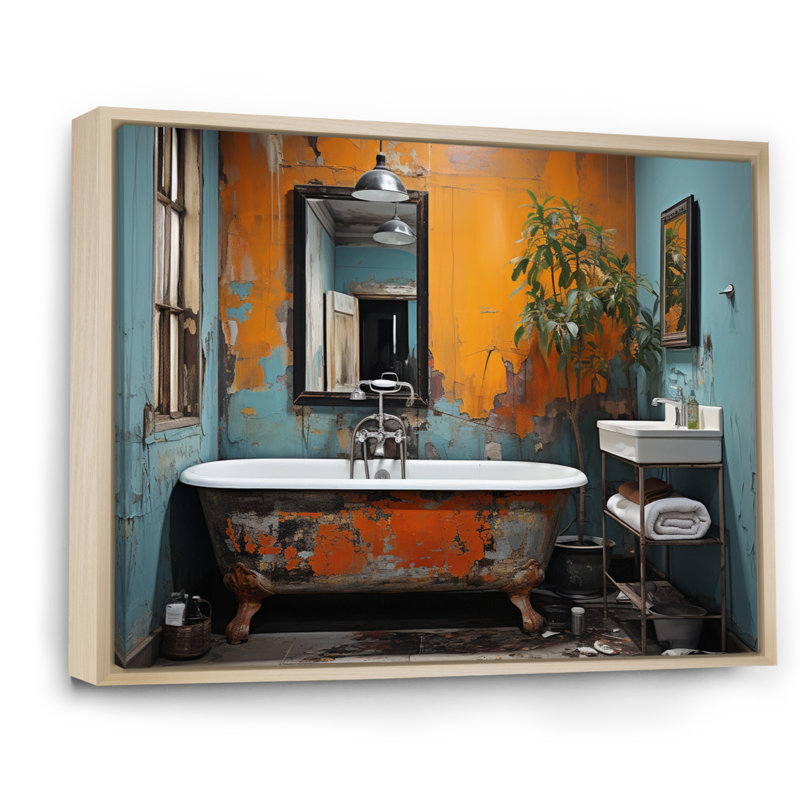 Impression sur toile de salle de bain, Urban Spa Oasis Decor - salle de bain Urban Oasis II, H 24 po x l 32 po x P 1 po
