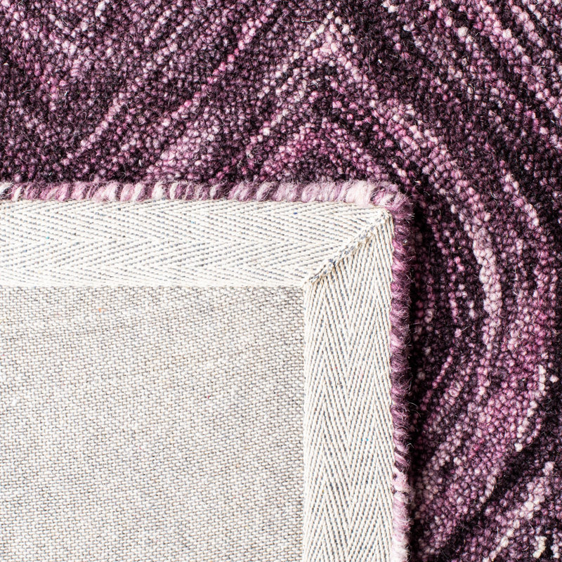 Tapis mauve en laine touffeté à la main Alora, Rectangle 9 pi x 12 pi