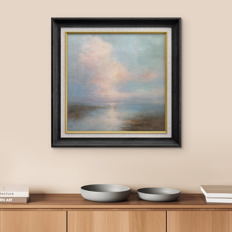 Art mural encadré de qualité supérieure - impression de paysage rétro pour décor de chambre à coucher - 26 po x 36 po, Noir