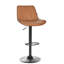 DUBROVNIK Swivel Upholstered and Faux Leather Adjustable Height Bar Stool with Steel Frame-106274707