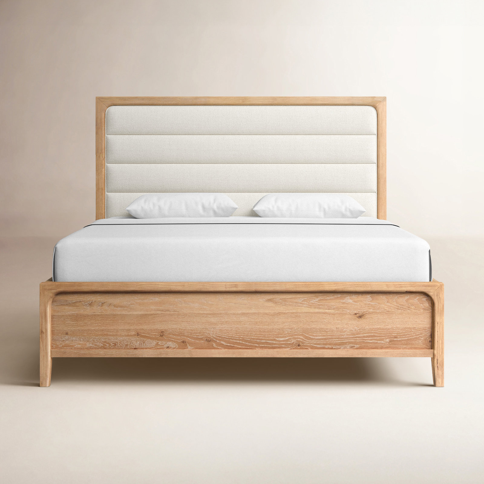 Rory Upholstered Oak Bed, King