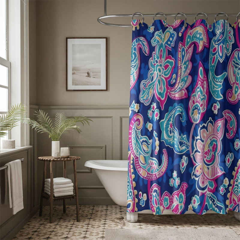 Rideaux de douche 1 pièce Chic Western Patterns, H 74 po x l 71 po