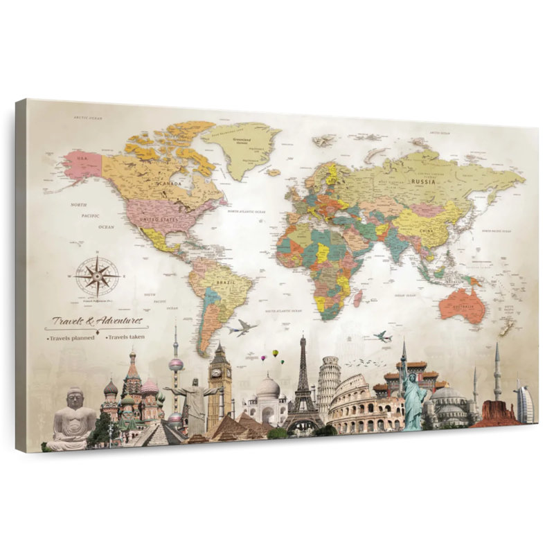 Épingle de voyage Travels And Adventures - Milstead II, H 16 po x l 24 po