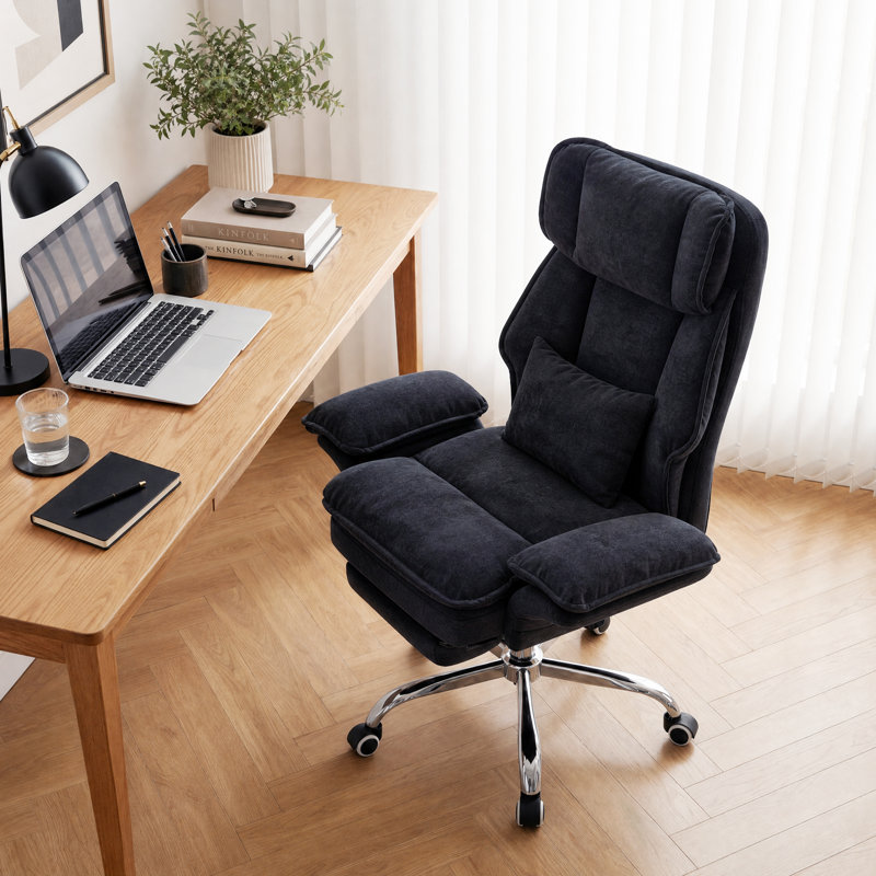 Fauteuil de bureau Chenille Criss Cross, Noir