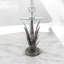 Glass Top Pedestal End Table