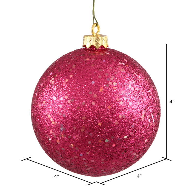 Décoration de boule décorative des Fêtes, Paillettes de vin, H 4 po x l 4 po x P 4 po