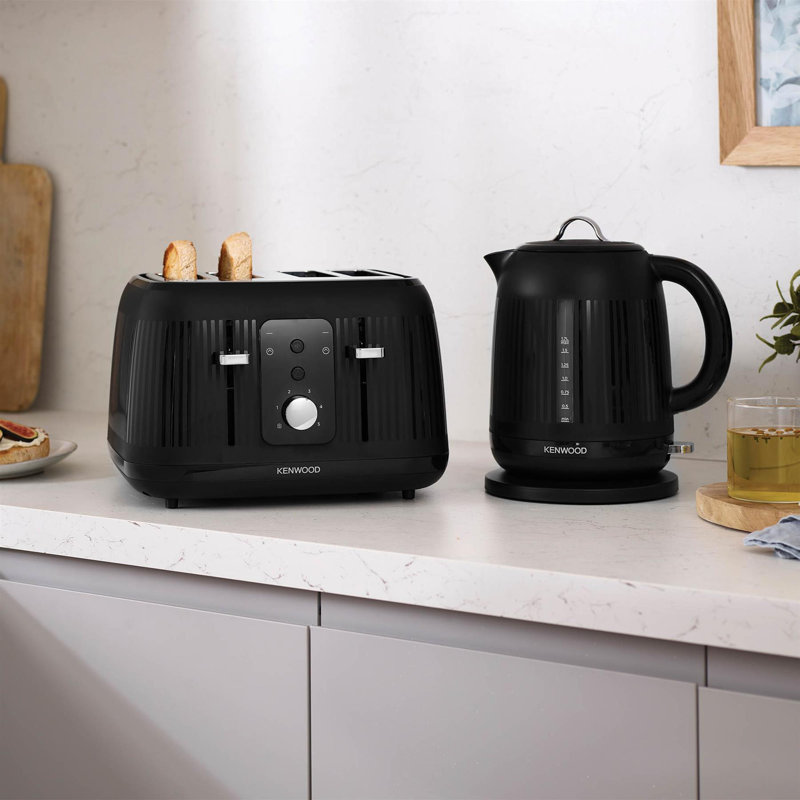 Dawn 1.7L Kettle & 4 Slice Toaster, Midnight Black