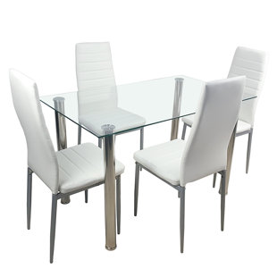 Vibhav 21'' H Tufted Faux Leather Upholstered Metal Side Chair