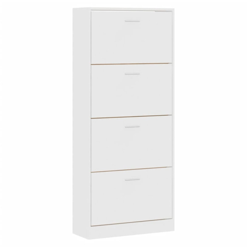 12 Pair Flip Down Shoe Storage, White