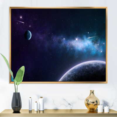 Blue And Purple Nebula II - Modern Canvas Wall Art -  Trinx, D6BF031CC9124DB99EA420BC0EA7EEEE