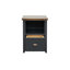 Classeur 1 tiroir 22 pouces, aucun assemblage requis, finition noire et whisky