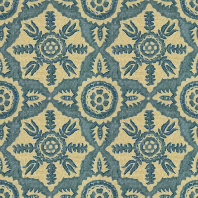 Rossmore Indigo Linen Fabric