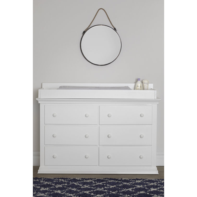 Macy Large Hardwood Fully Assembled Double Dresser and Changing Topper Bundle