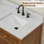 Ensemble de meuble-lavabo à double cuve 60 "avec plateau en pierre reconstituée Barnhart-431181851