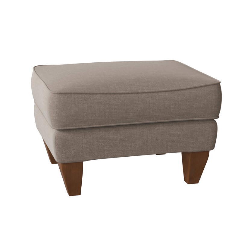 Artisan Ottoman, Index 41 Taupe Performance Twill, Pecan