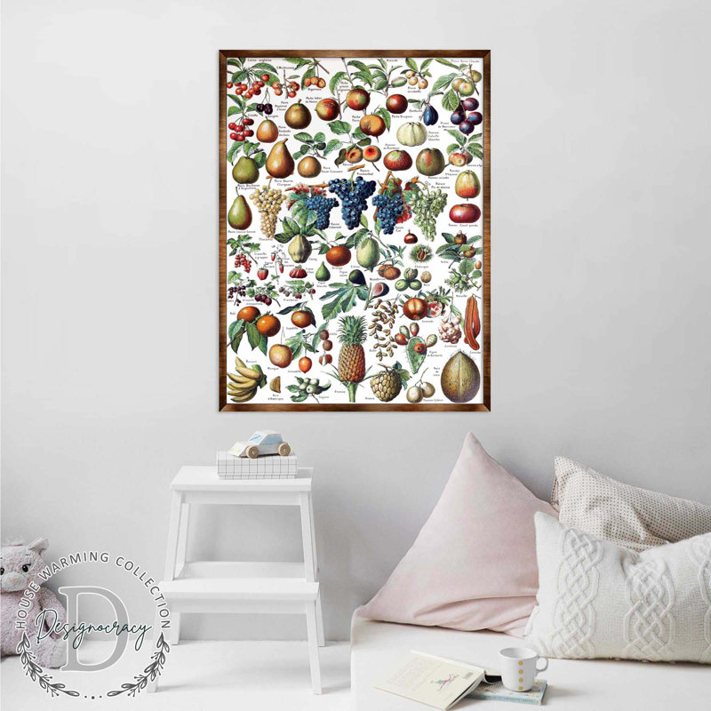Art encadré de fruits de Goma, H 16 po x l 12 po x P 0,5 po