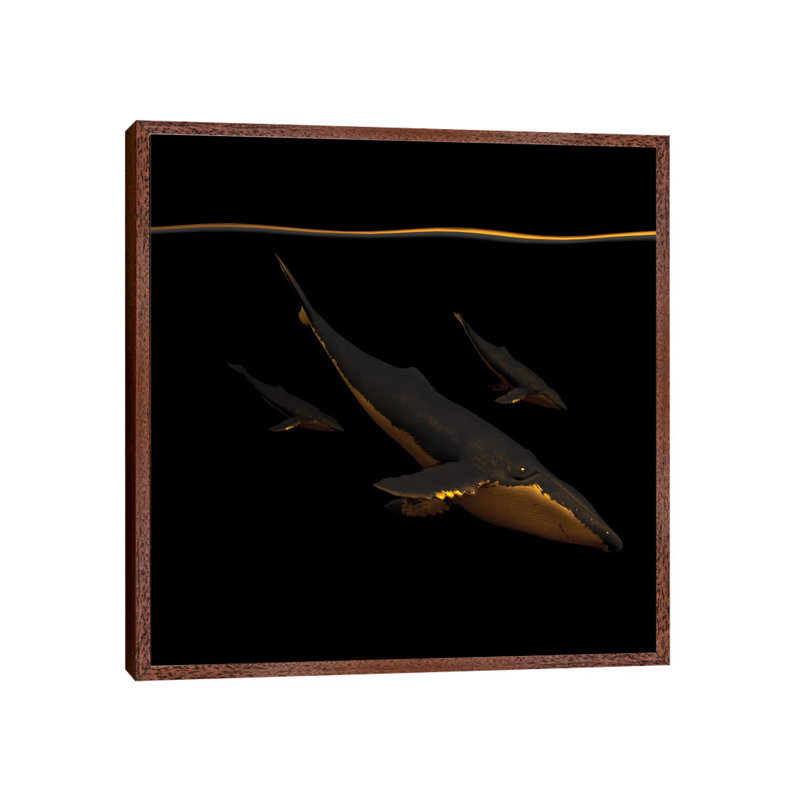 Bond III - Print on Canvas, Brown Framed, 45.72 cm H x 45.72 cm W