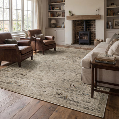 Beimnet Machine Woven Beige/Grey Indoor Rug