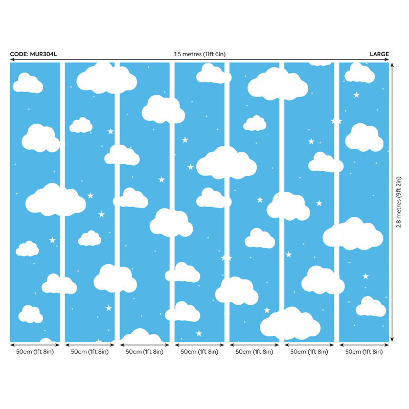 Brooke Matte Wall Mural, 280cm L x 350cm W