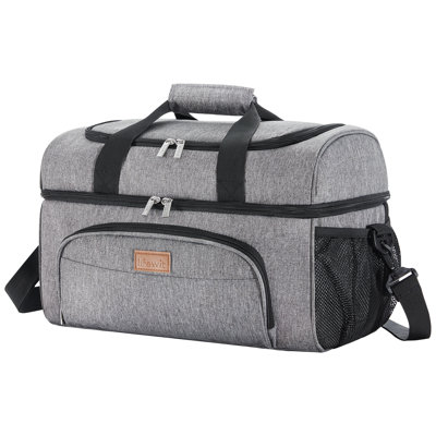 Large Cooler Bag Insulated Lunch Bag Lightweight Portable Cool Bag Double Layer For Picnic, Beach, Work, Trip, 30L