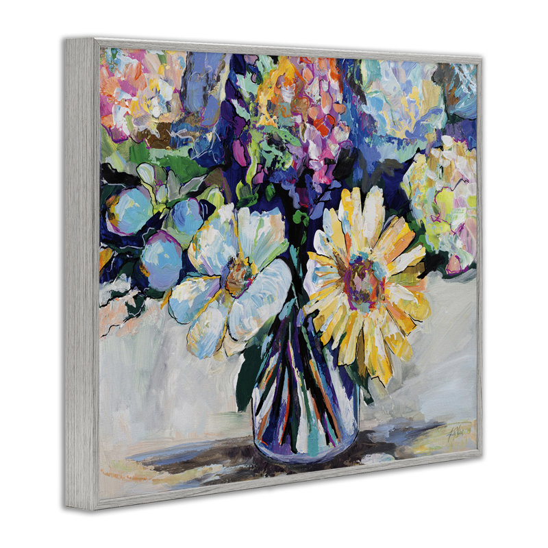 «Exciting Times Bouquet Art» par Jeanette Vertentes bg-020, Estampe numérique Farmhouse, H 16 po x l 20 po