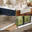 Dosseret de lavabo en surface solide de 152,4 cm (L) x 10,2 cm (H) pour comptoir de salle de bain, protection contre les éclaboussures, blanc