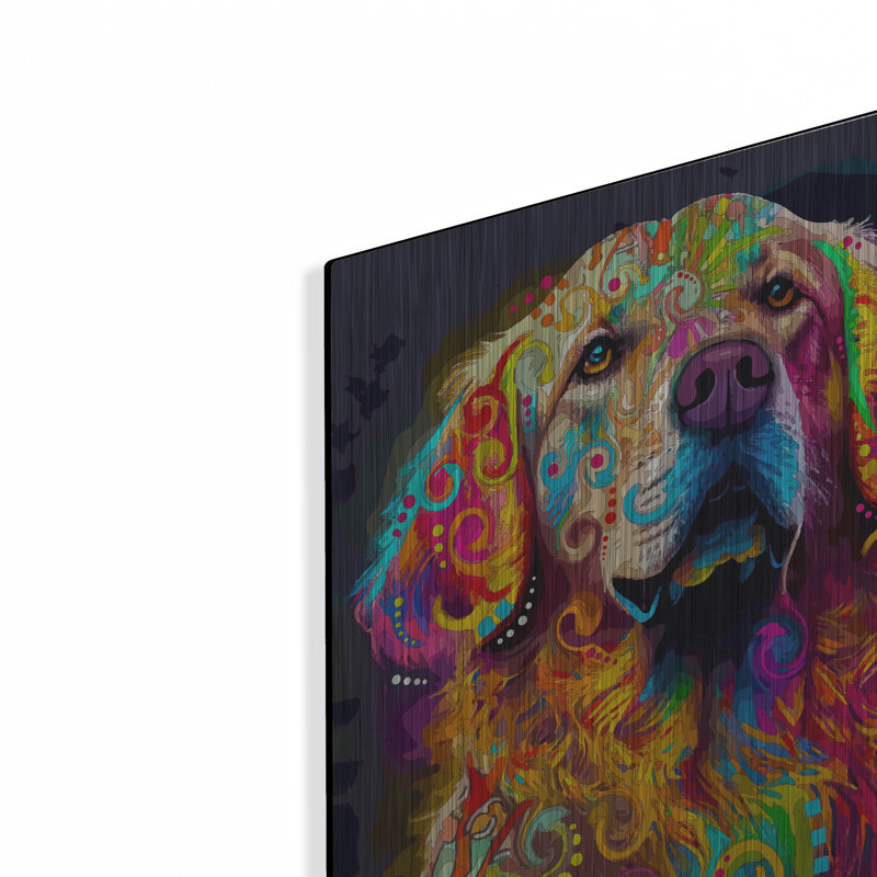 Art mural en métal Winston Porter «The Gleaming Golden» par Dean Russo, H 16 po x l 12 po