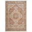 Tapis médaillon floral sable et brun 9 pi x 12 pi avec frange