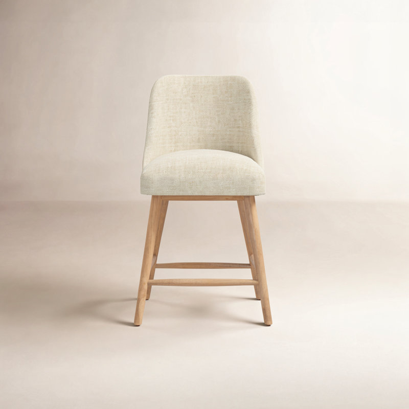 Tabouret de bar et de comptoir Gallie, Tabouret de comptoir (hauteur de siège de 27 po), Tweed Sustain® toile Milsap
