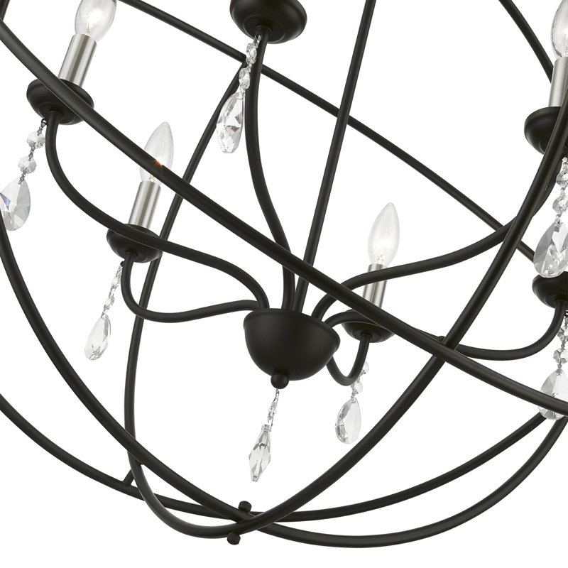 Lustre suspendu Lesperance, Noir / nickel brossé